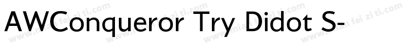 AWConqueror Try Didot S字体转换